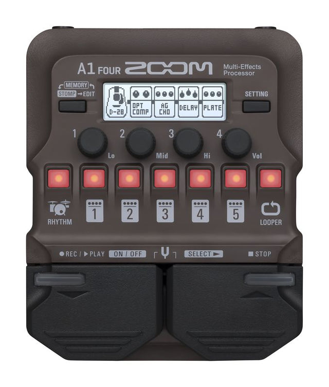 Procesador multiefectos Zoom A1 FOUR, vista superior