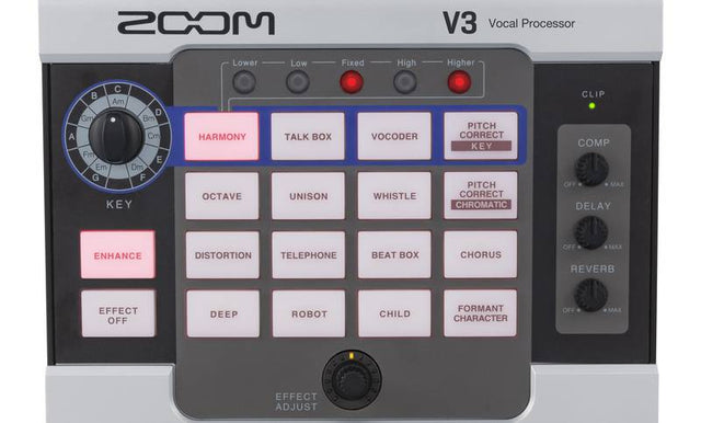 Procesador vocal Zoom V3, vista superior