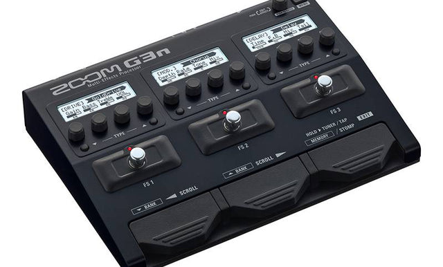Procesador multiefectos Zoom G3n, vista superior diagonal