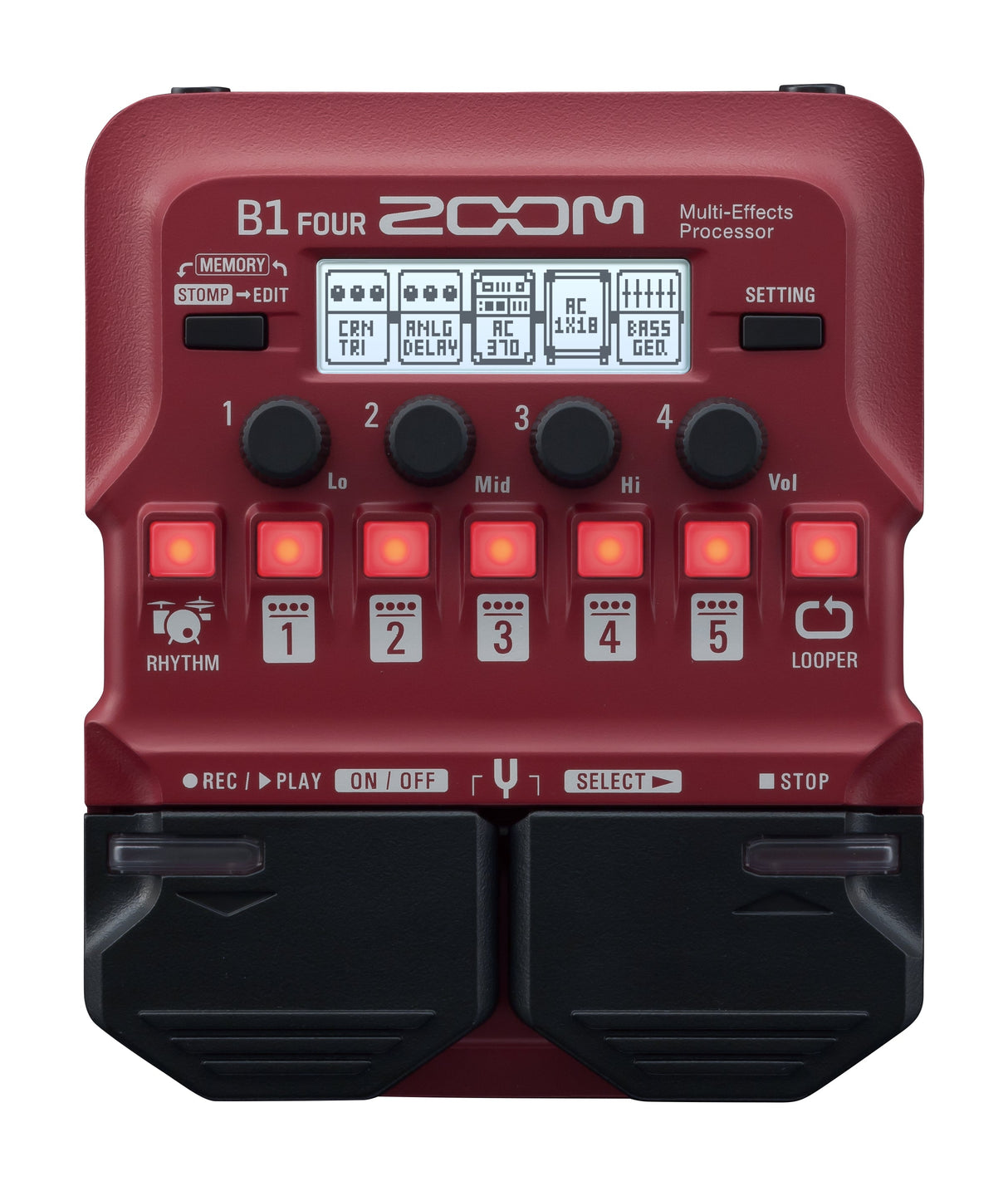 Procesador multiefectos Zoom B1 FOUR, vista superior